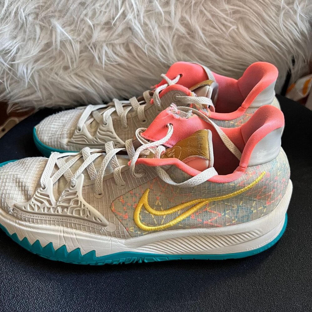 Nike Kyrie Low 4 N7 Basketball Shoes Mens 13 Desert Sand Citron beige, - Picture 3 of 16